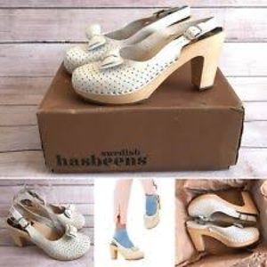 Sz 9 Swedish Hasbeens, Creamy Ivory